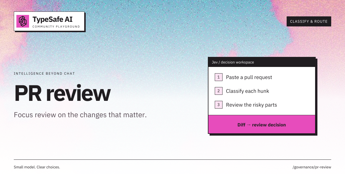 PR review · TypeSafe Playground